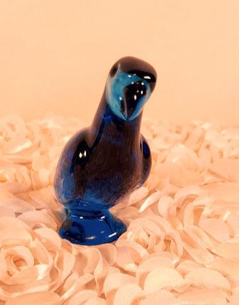 Rare! Baccarat Blue Crystal Parrot