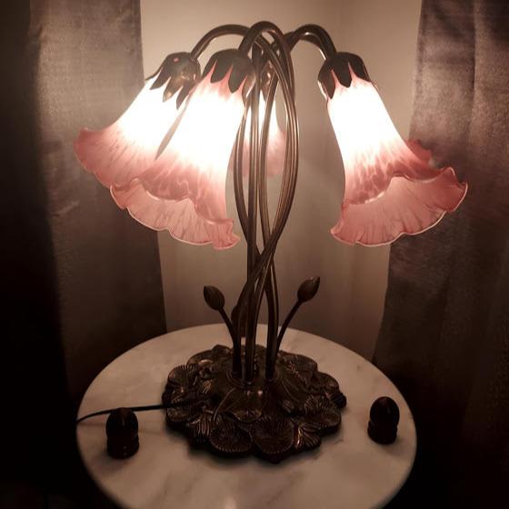 Tiffany Meyda Pond Lily Pink Lamp