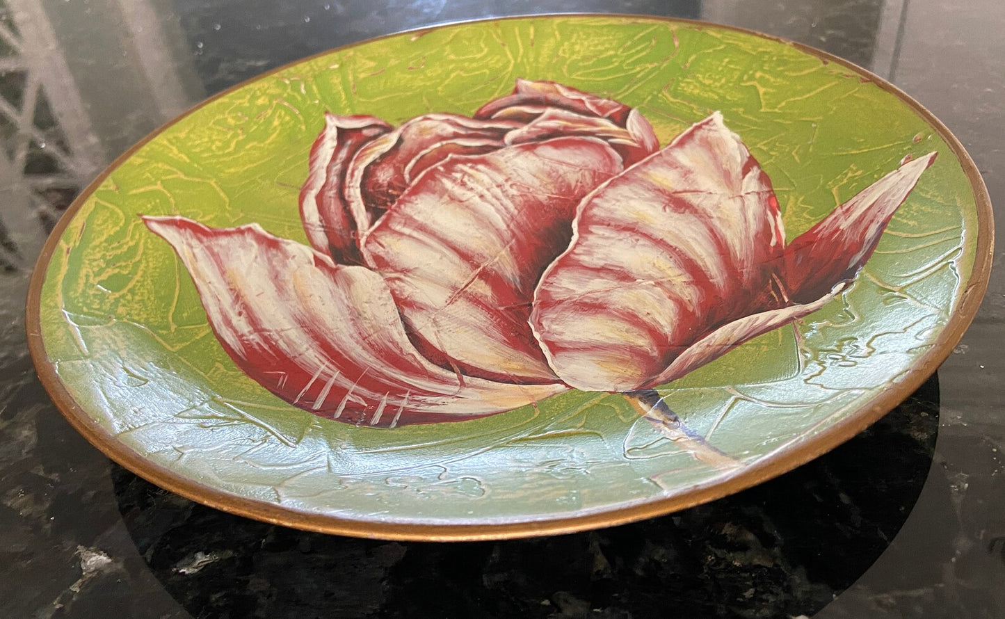 Charming Vintage Parrot Tulip Plate