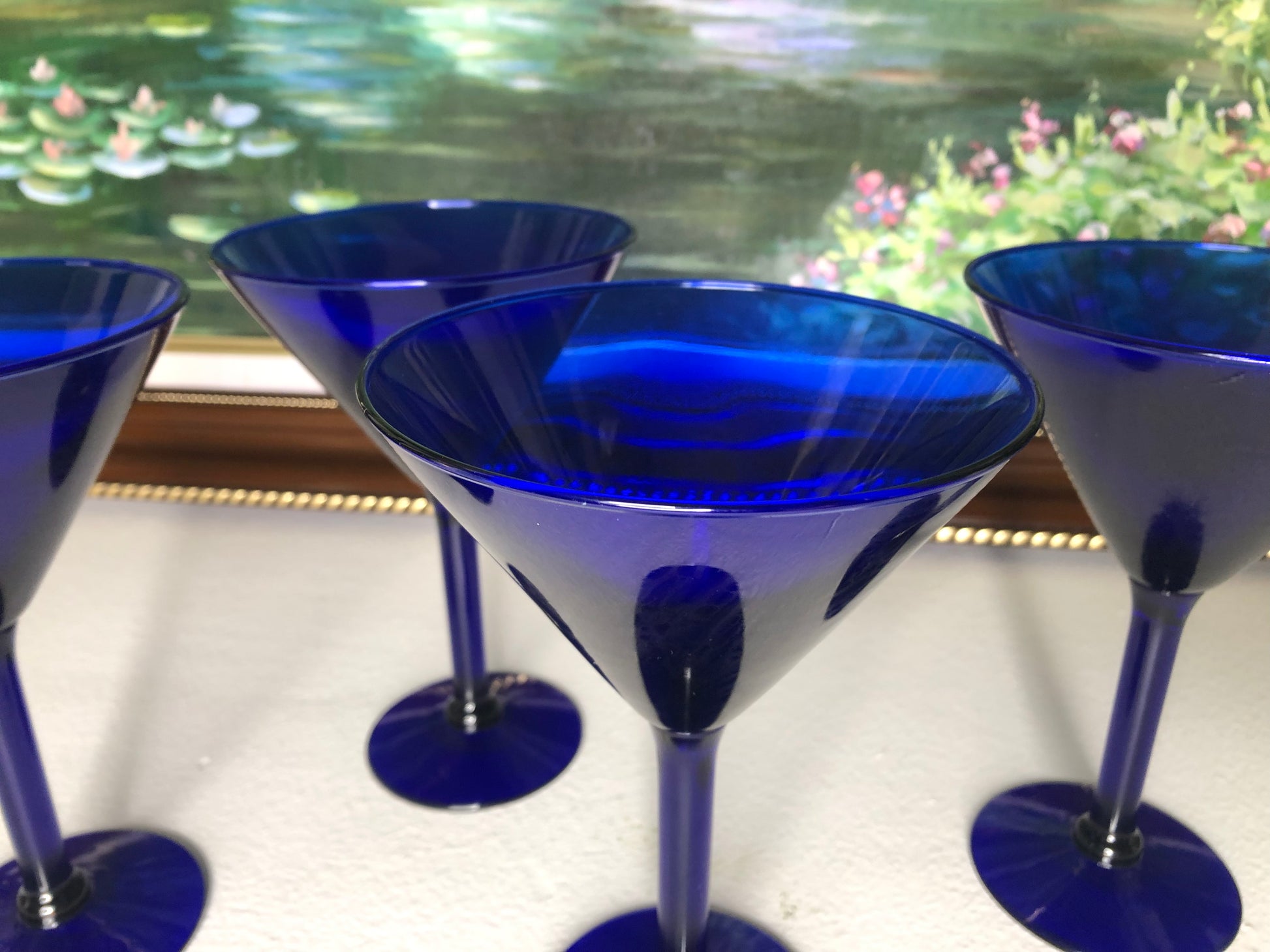 Set of 4 Cocktail Glasses Blue