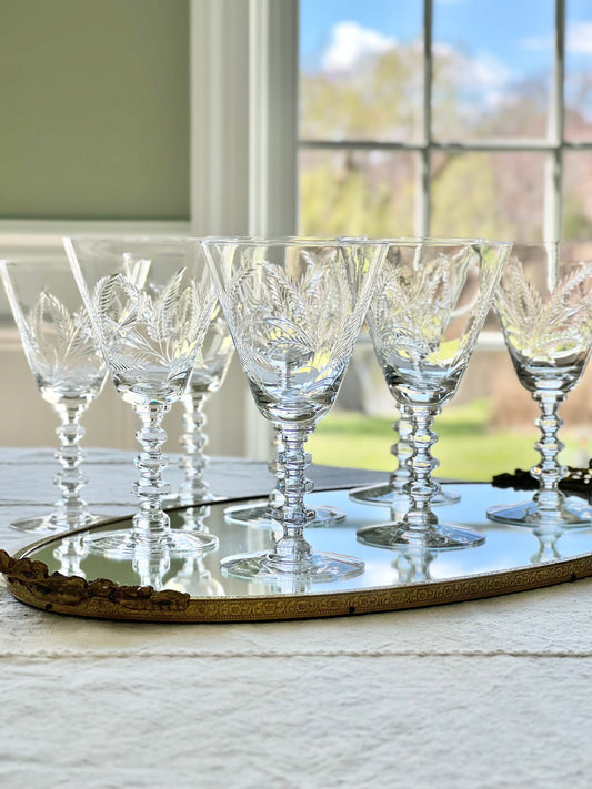 Set (8) Vintage Tiffin-Franciscan Goblets