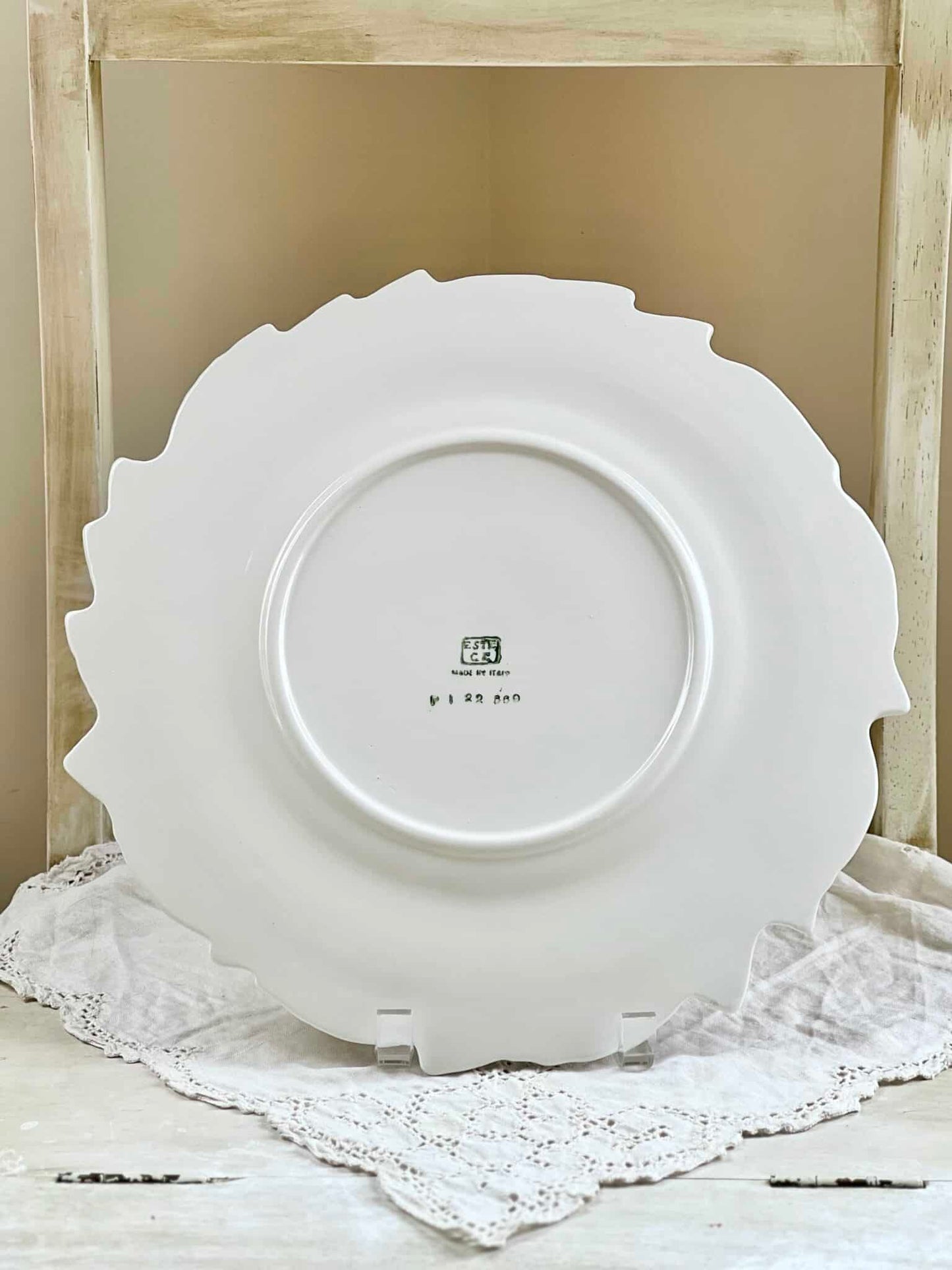 Vintage Italian Lemon Leaf Platter By Este Ceramiche
