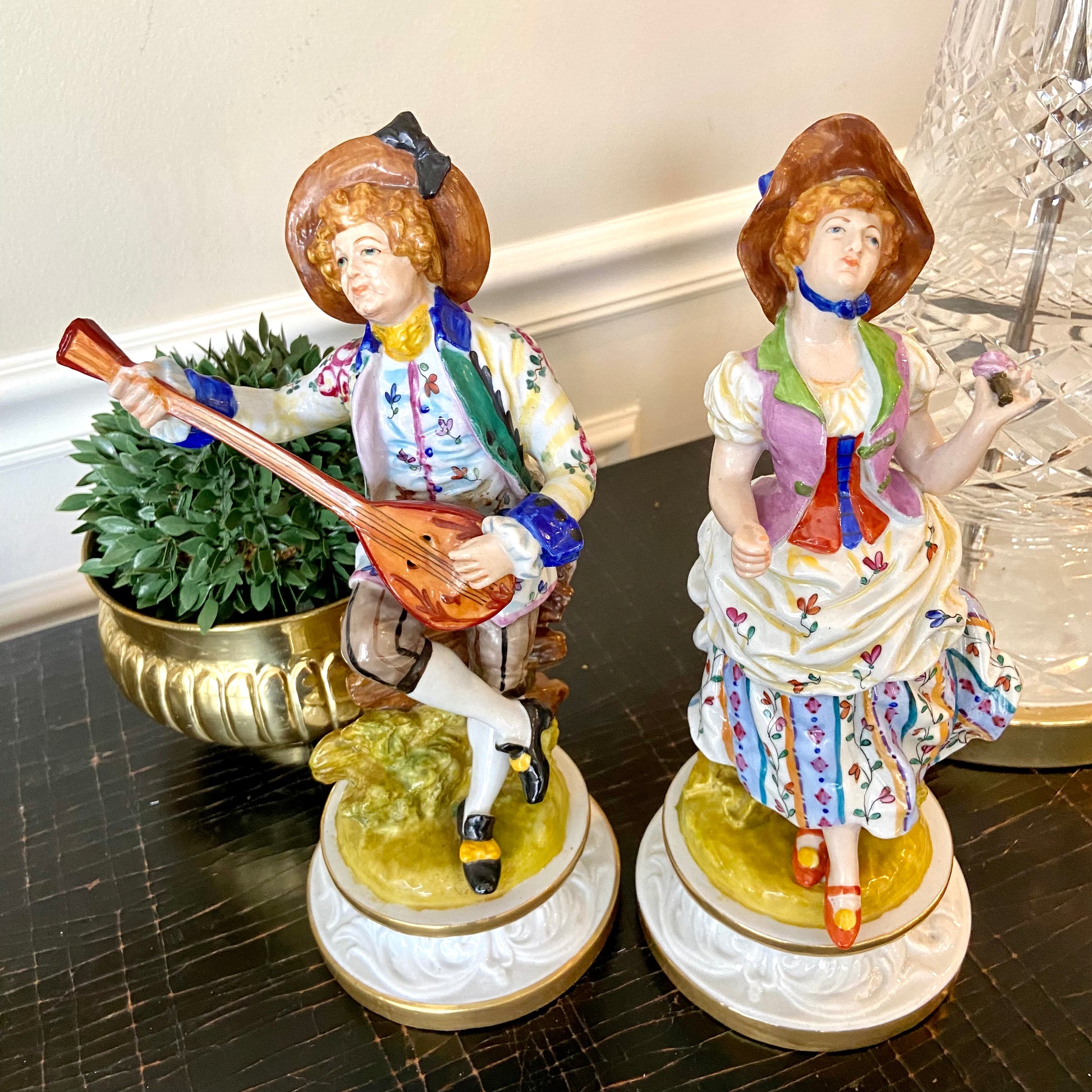 Set of two vintage porcelain bird figurines by designer Royal Crown –  Lillian Grey