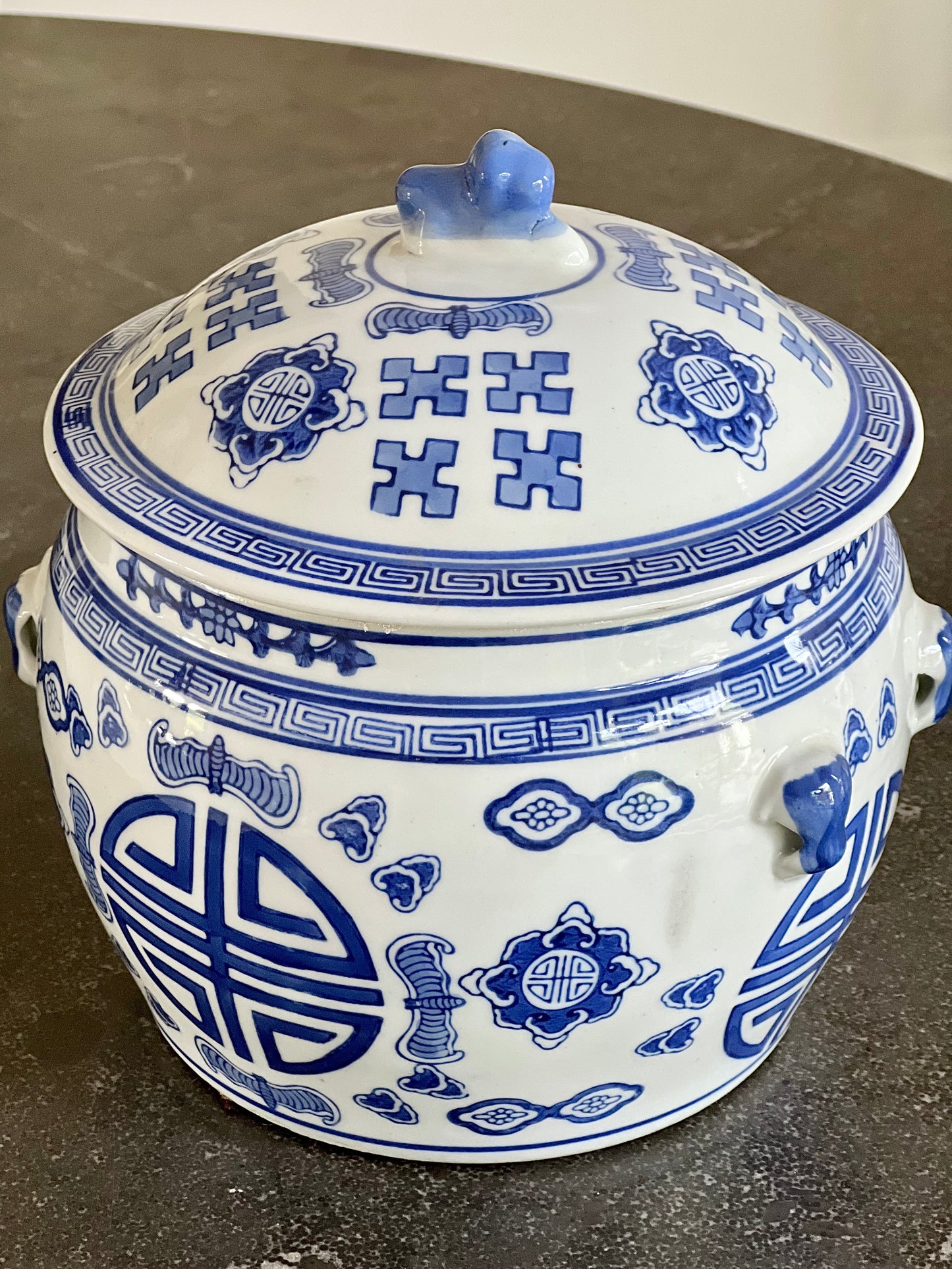 Beautiful Blue & White Chinese Lidded Jar