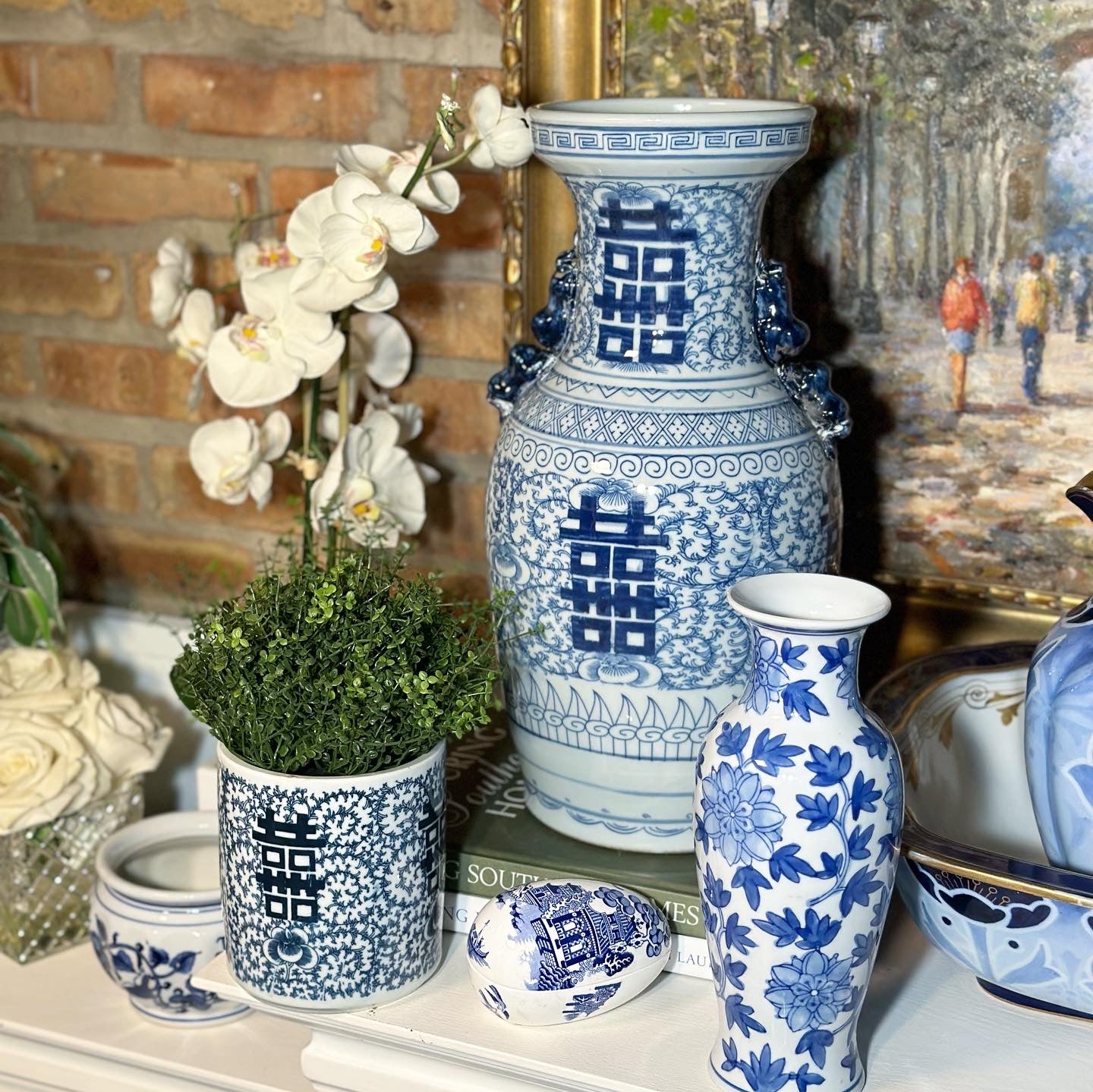 Pair factory of chinoiserie double happiness