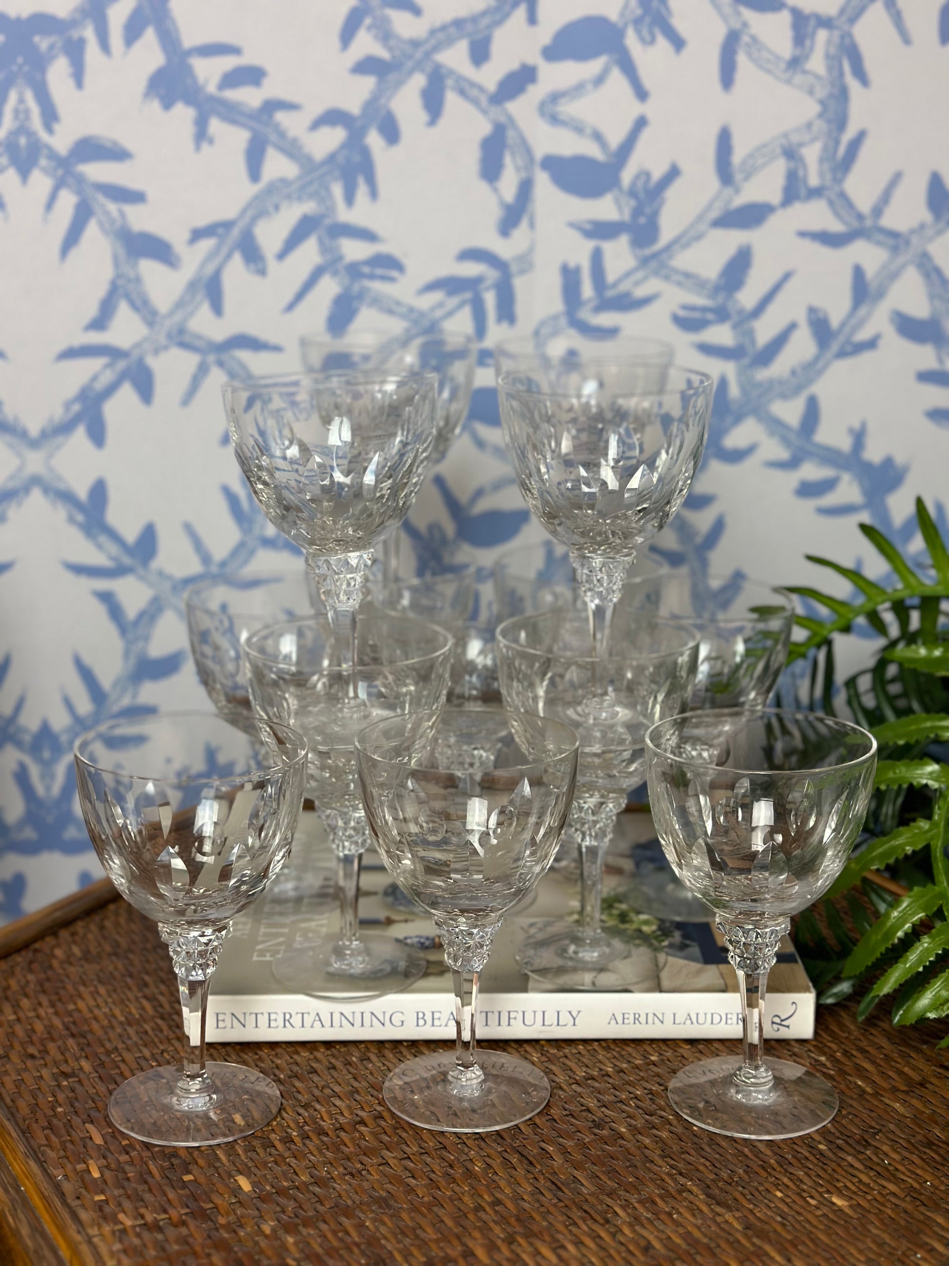 WCCR COLLECTION Stunning Vintage Crystal Wine Goblets 6.5