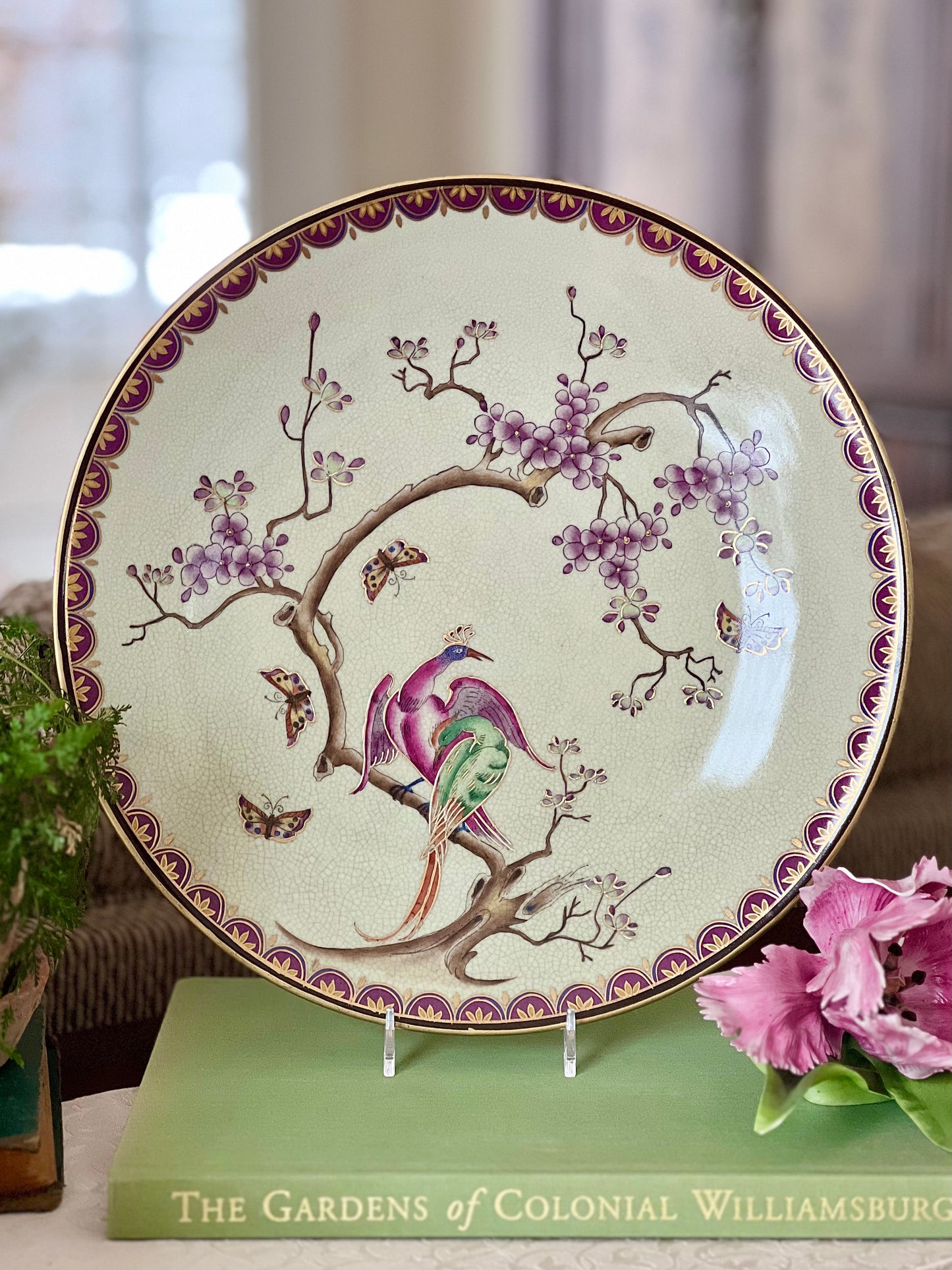 Beautiful Decorative Chinoiserie Style Charger - 12.5”