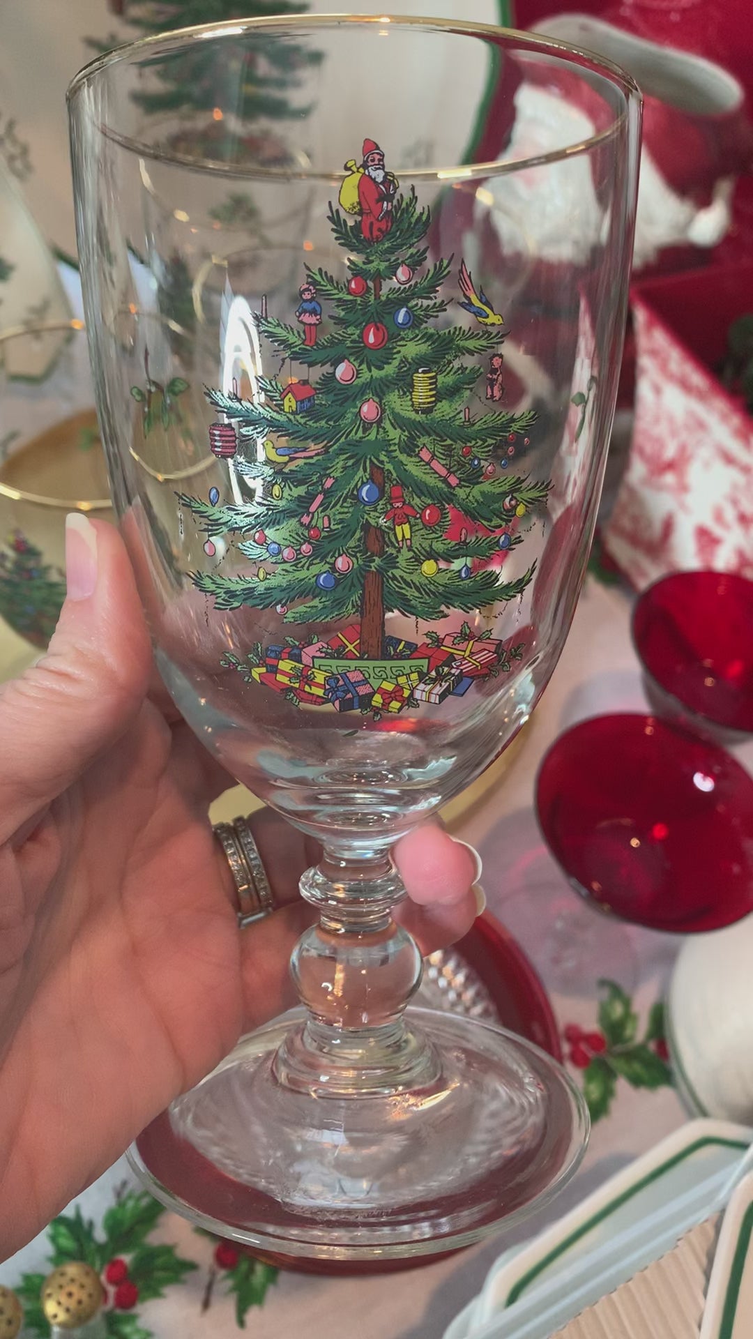 Spode Christmas Tree Glassware - Set of 4 -Made of