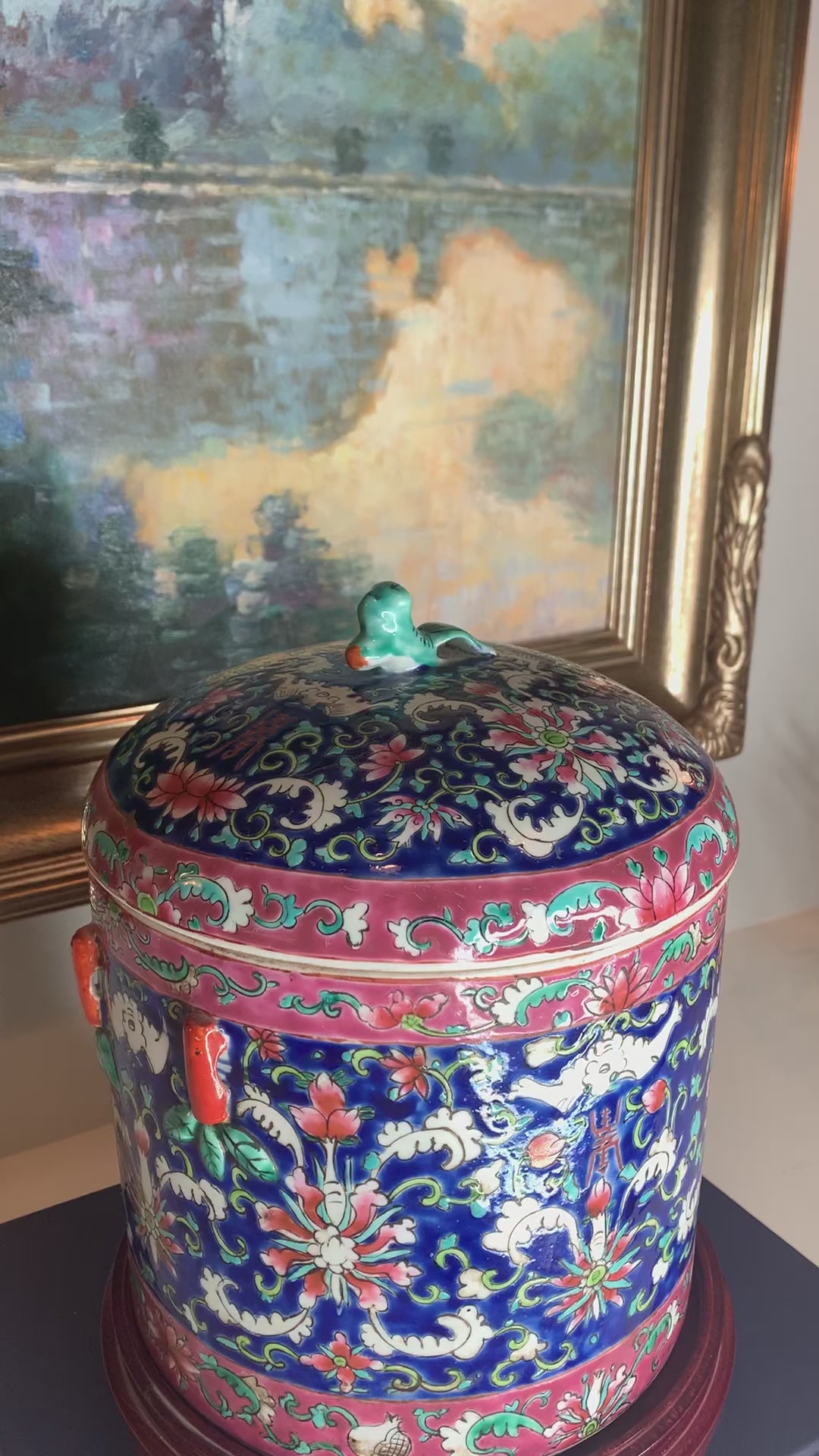 2 buy 11” CHINESE PORCELAIN BOX straits large