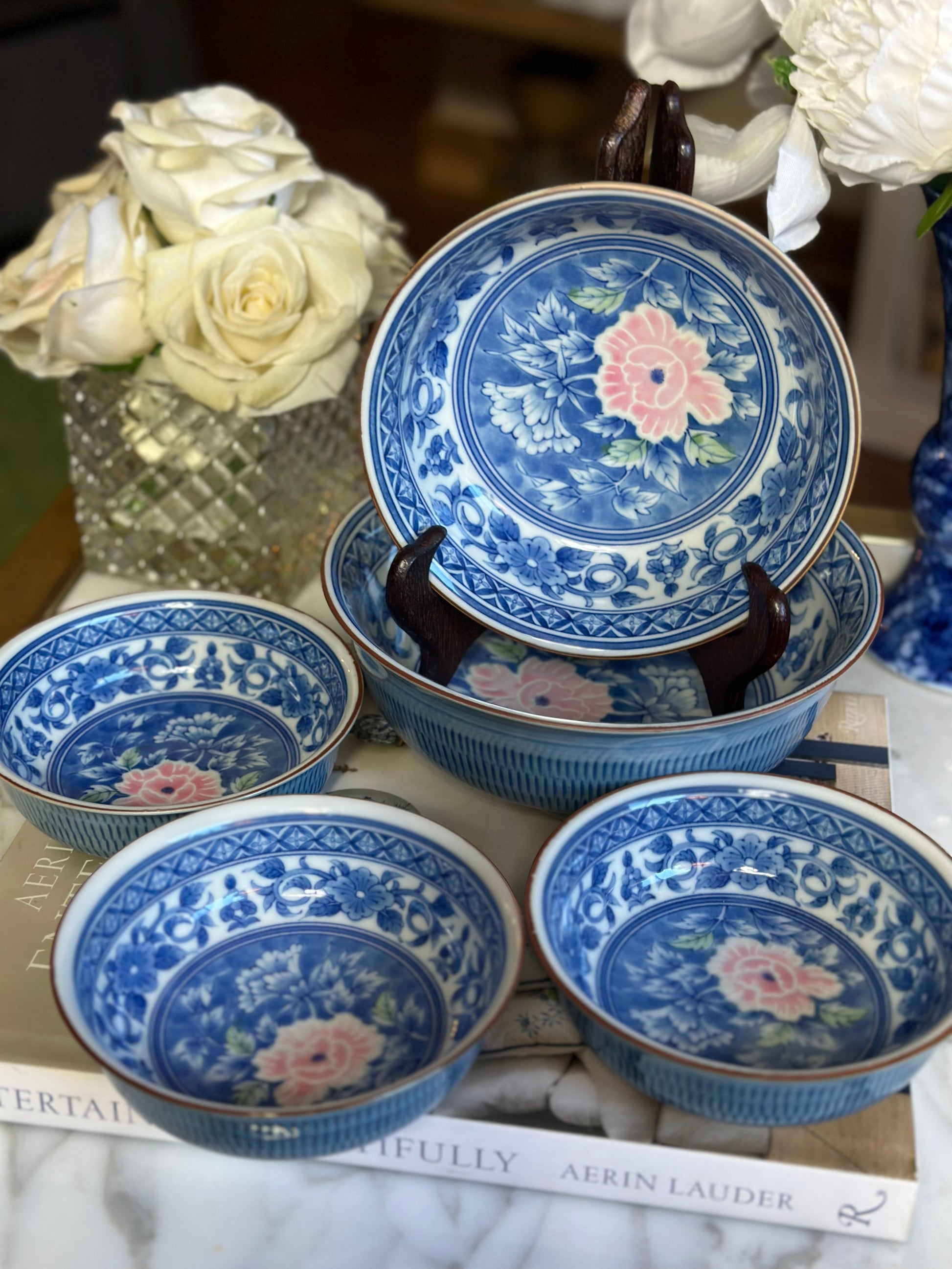 Andrea By Sadek, Accents, Vintage Porcelain Ceramic Vase By Andrea Sadek  Blue And White Guc Like New