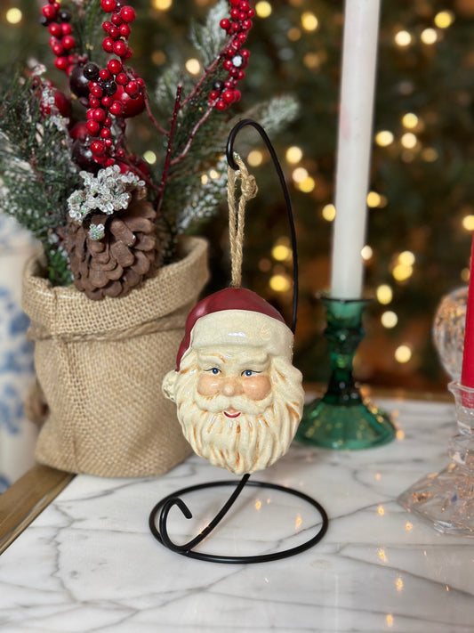 Massive Vintage Christmas Santa Claus hand painted jar decor – Lillian Grey