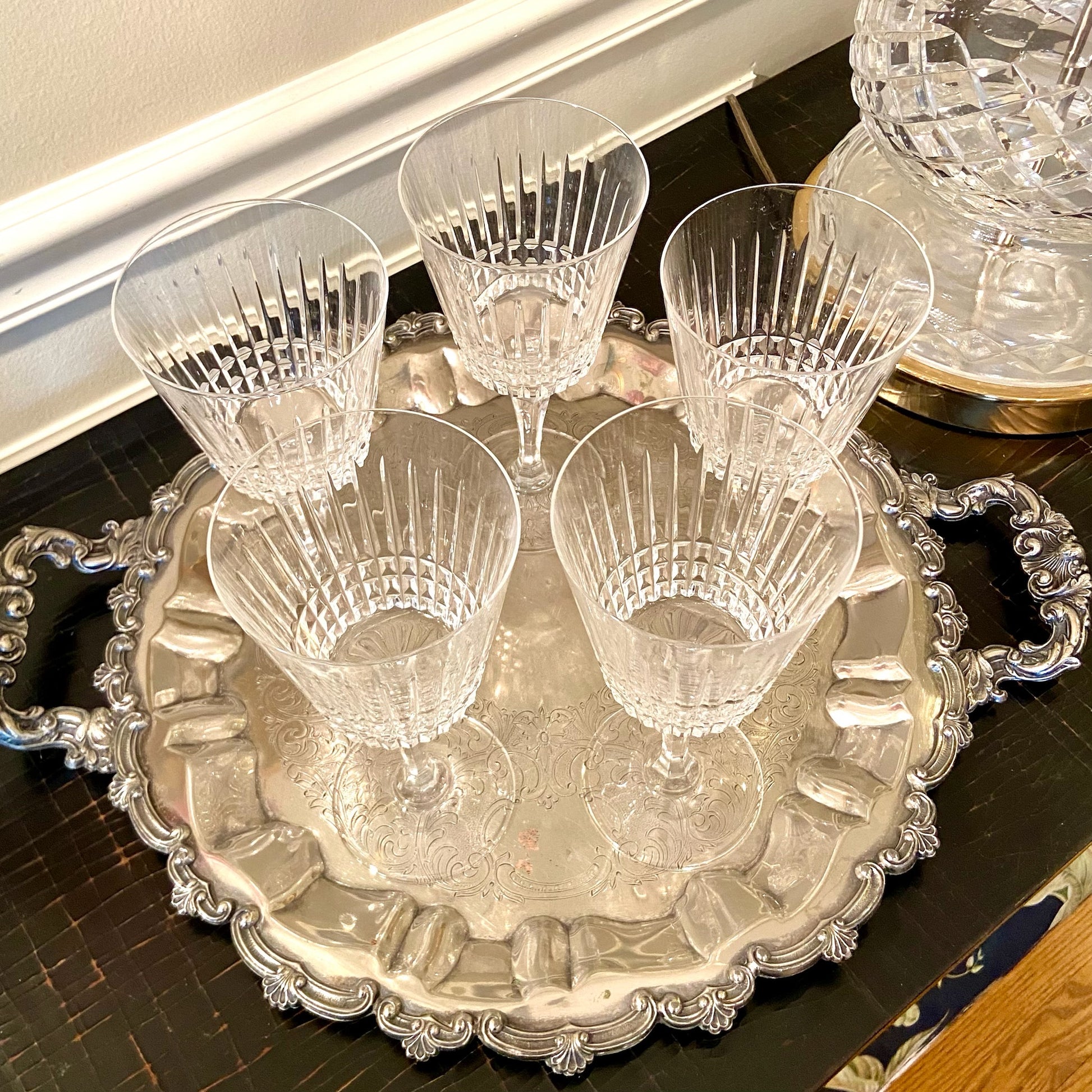 Set of 5 brilliant vintage crystal stemware. – Lillian Grey