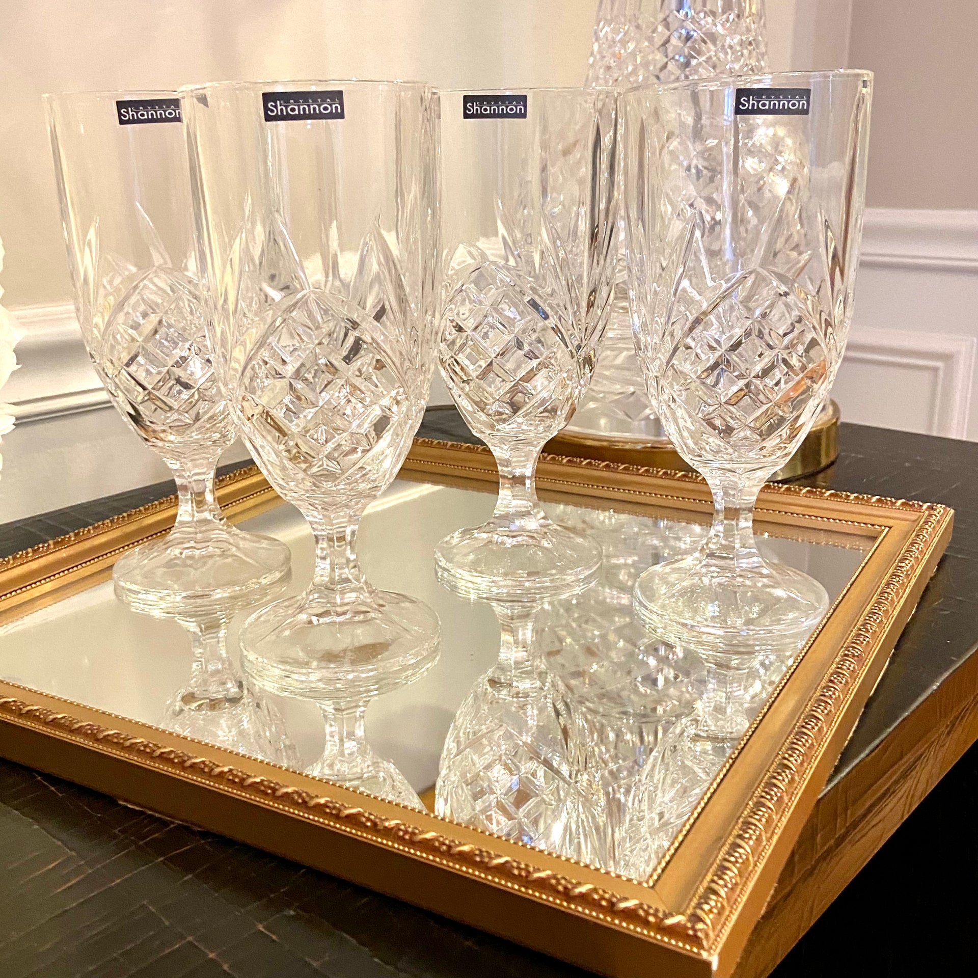 Set of Four Crystal Glasses – SalvageMadeDesign