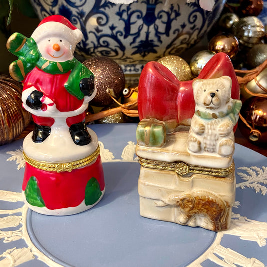 Set of 2 charming holiday lil boxes